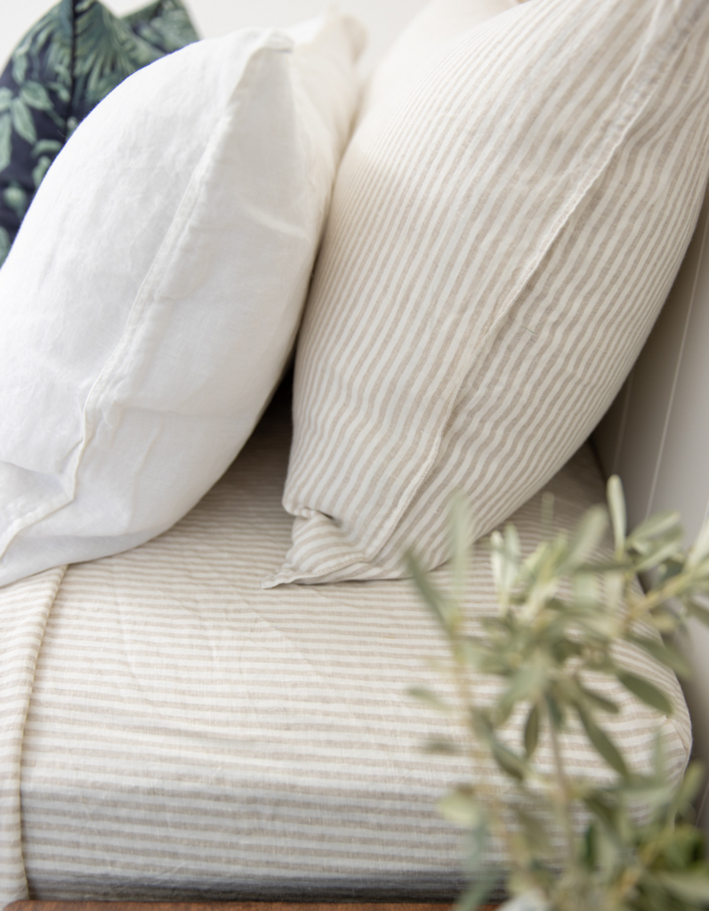 100% Linen Fitted Sheet from Salt Living | Welcome Home.