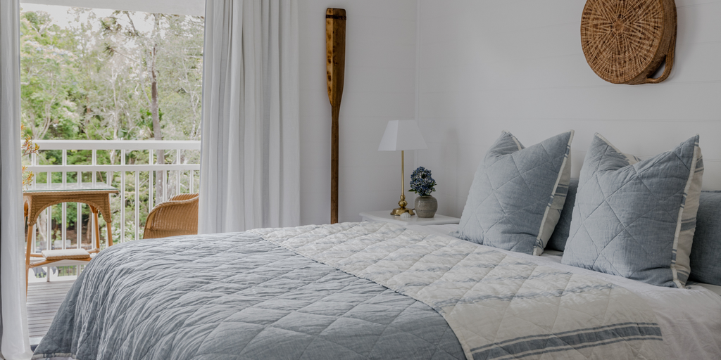 Linen Quilts | Linen Quilted Blankets | Linen Shams