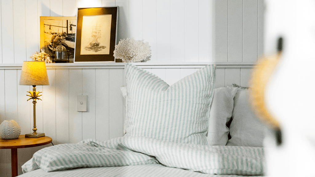 Seafoam Stripe ~ Introducing our newest linen. - Salt Living