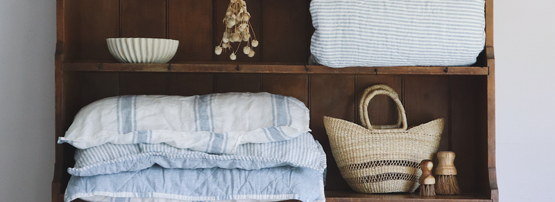 French Blue Linen Bedding - Salt Living