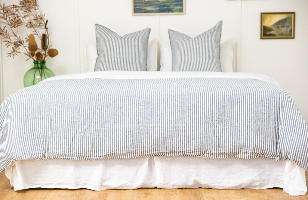 White Linen Valances, made of 100% French flax linen