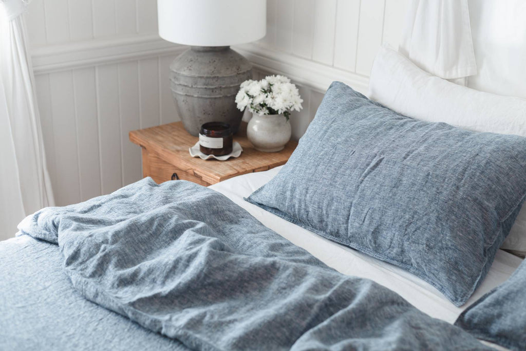 Fitted & Flat Linen Sheets: Single to Super King Linen Bedding - Salt Living