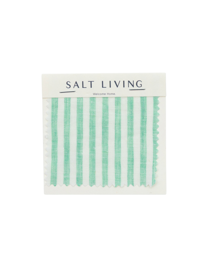 Sea Green Stripe Linen Duvet Cover Set 