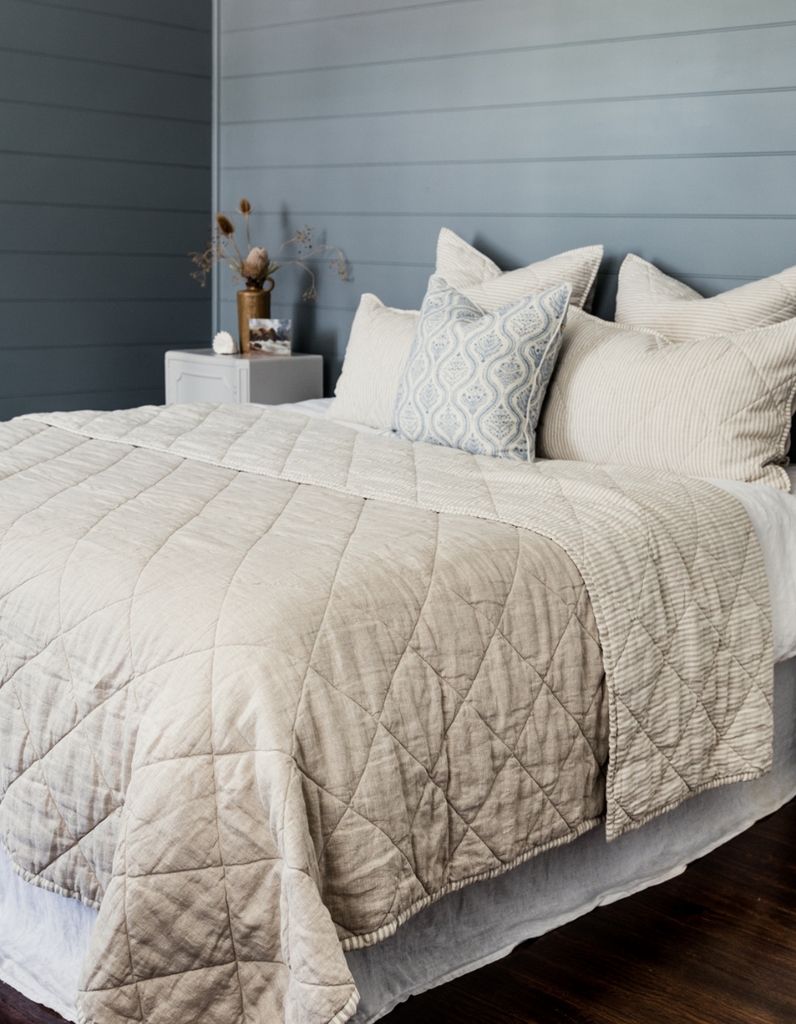 Quilt in Natural – Linen Bedding - Single to Super King