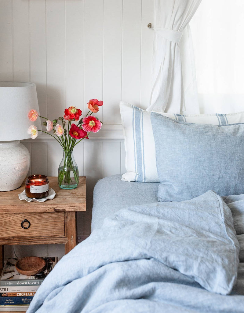 Linen Duvet Cover Set - French Blue - Salt Living
