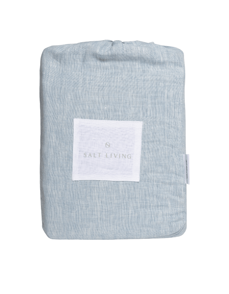 Linen Duvet Cover Set - French Blue - Salt Living