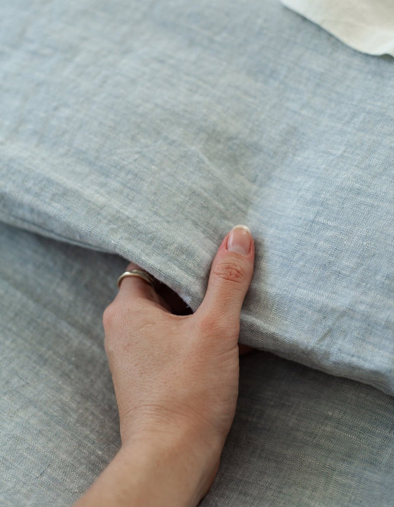 Linen Duvet Cover Set - French Blue - Salt Living