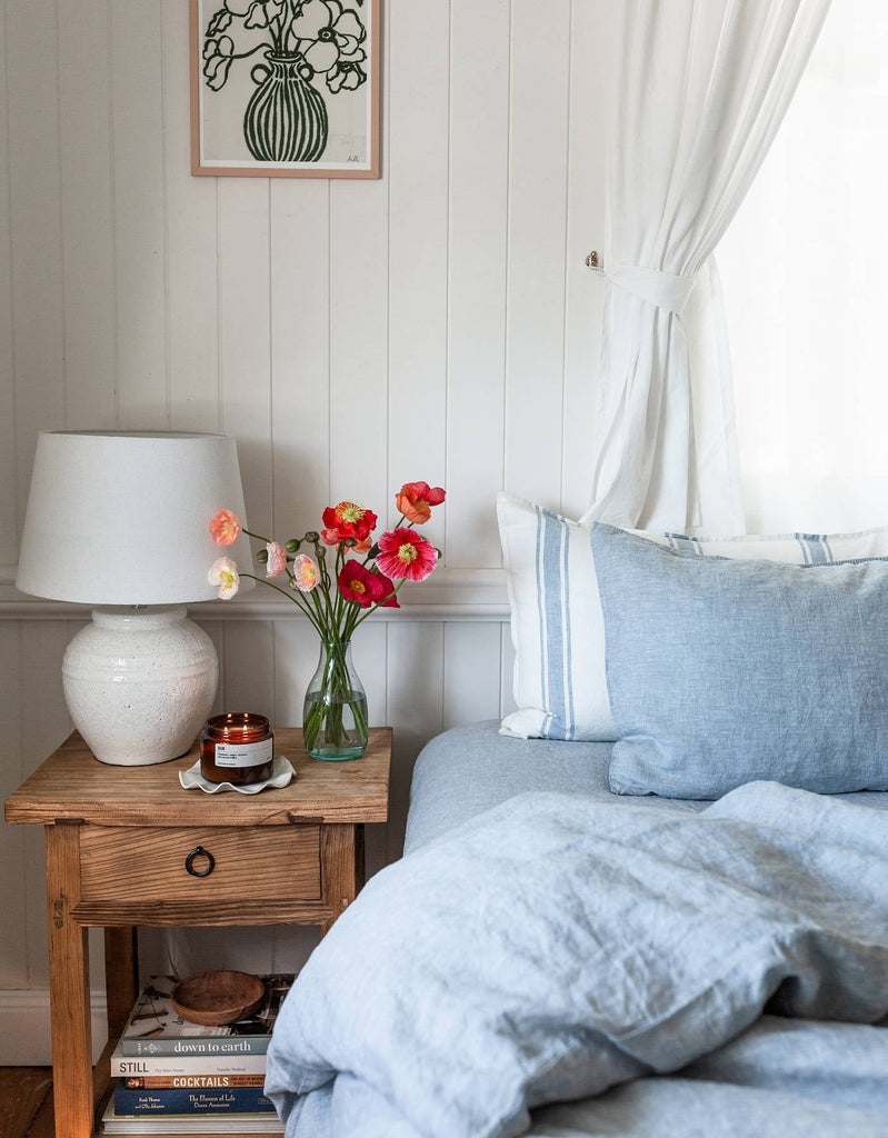 Linen Duvet Cover Set - French Blue - Salt Living