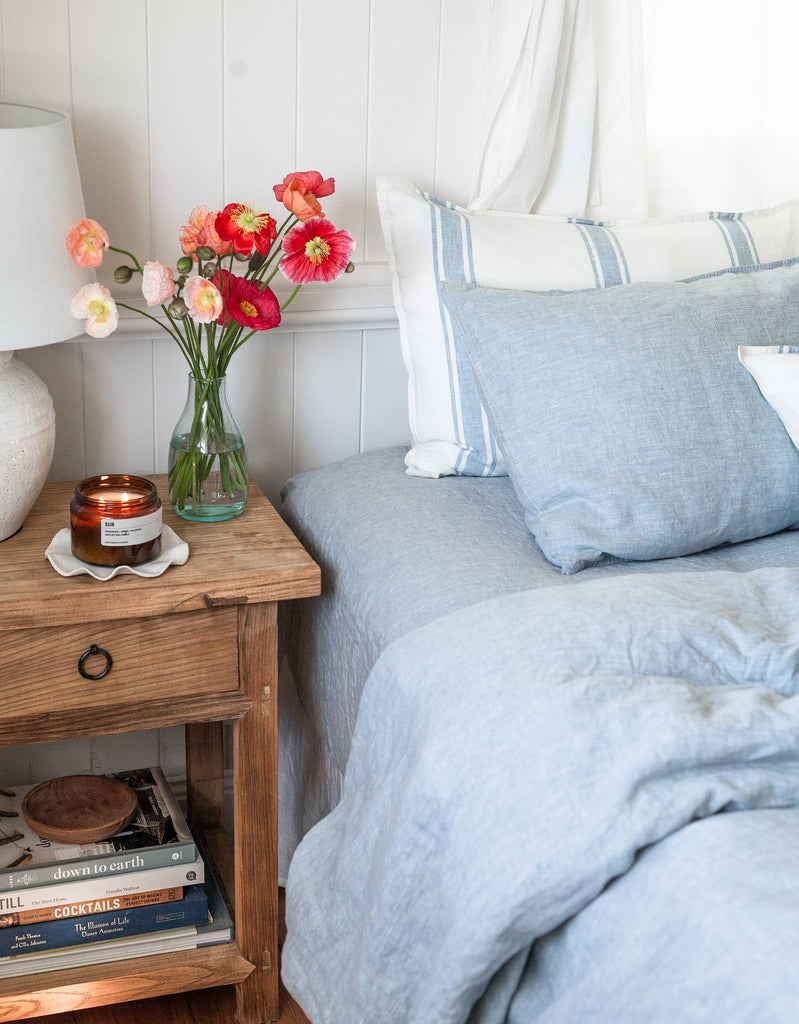 Linen Duvet Cover Set - French Blue - Salt Living