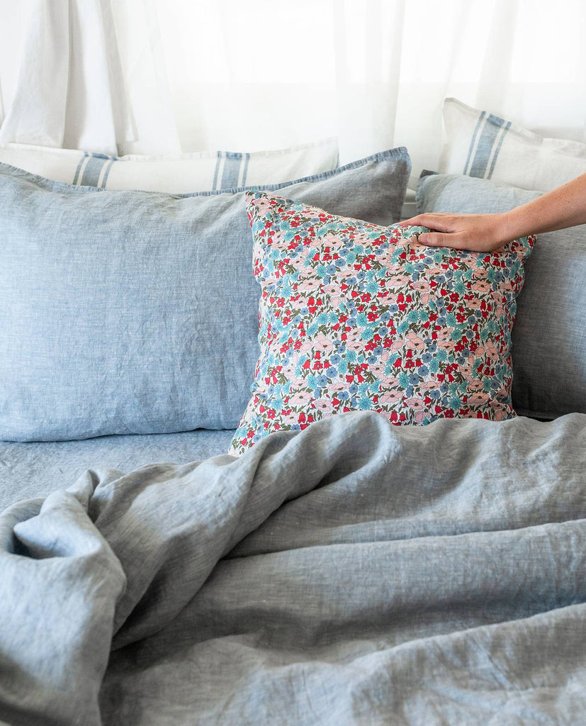 Linen Duvet Cover Set - French Blue - Salt Living