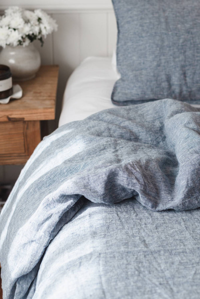 Linen Duvet Cover Set - Indigo - Salt Living