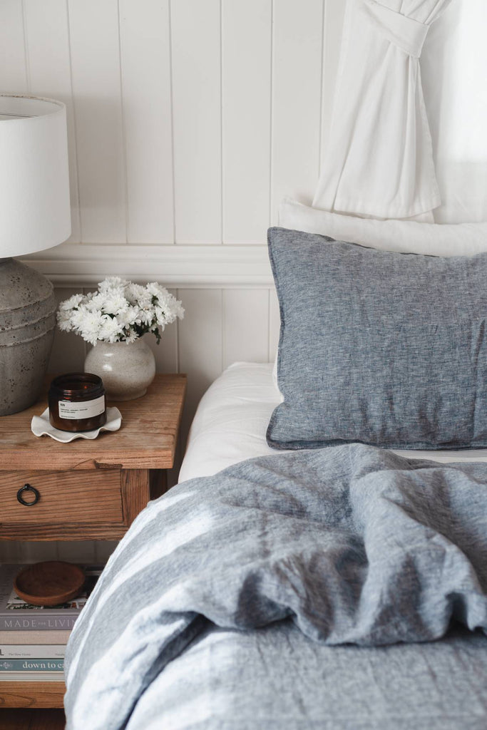 Linen Duvet Cover Set - Indigo - Salt Living