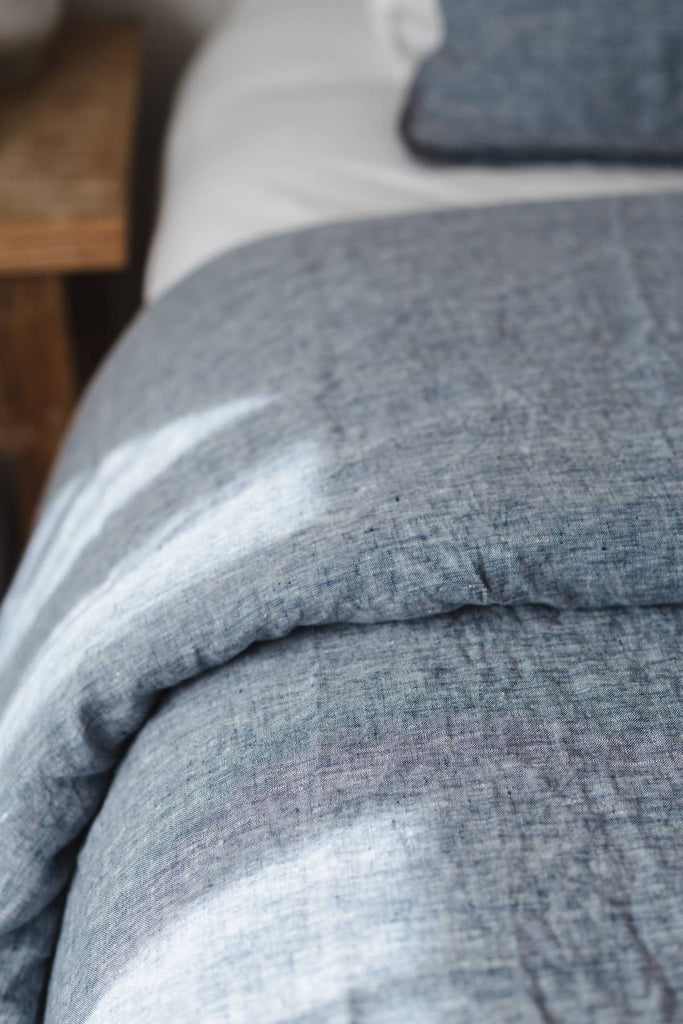 Linen Duvet Cover Set - Indigo - Salt Living