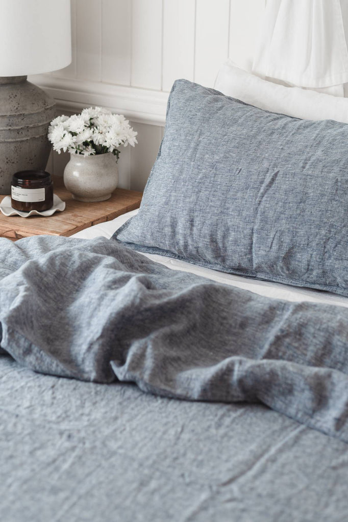Linen Duvet Cover Set - Indigo - Salt Living