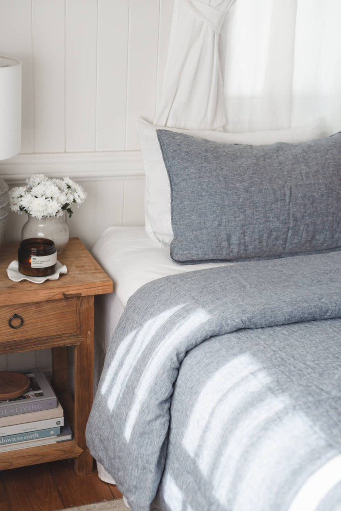 Linen Duvet Cover Set - Indigo - Salt Living