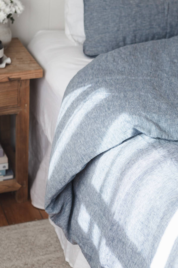 Linen Duvet Cover Set - Indigo - Salt Living