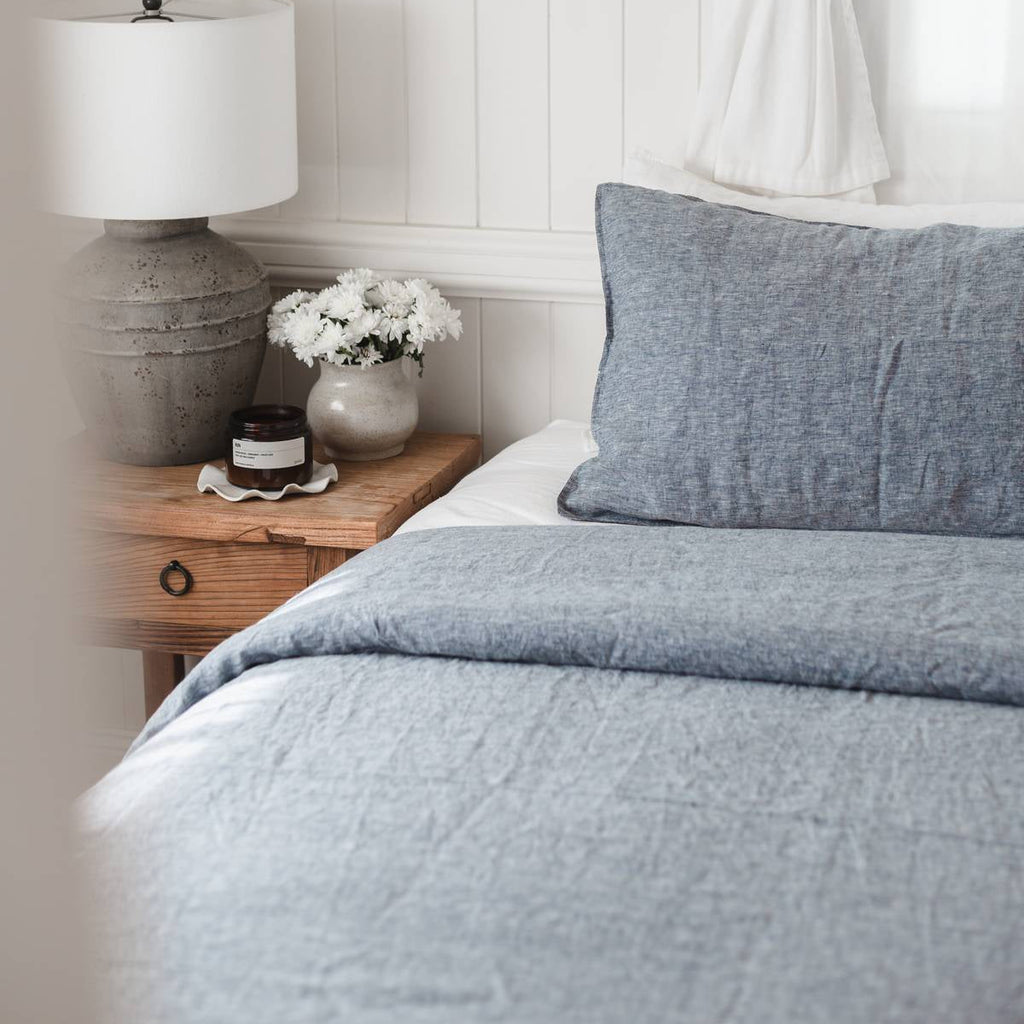 Linen Duvet Cover Set - Indigo - Salt Living