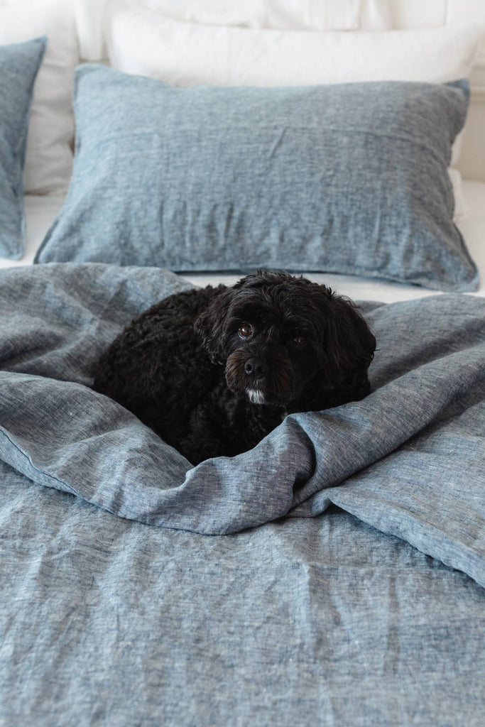 Linen Duvet Cover Set - Indigo - Salt Living