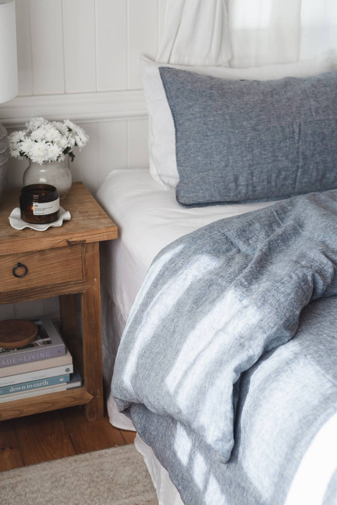 Linen Duvet Cover Set - Indigo - Salt Living
