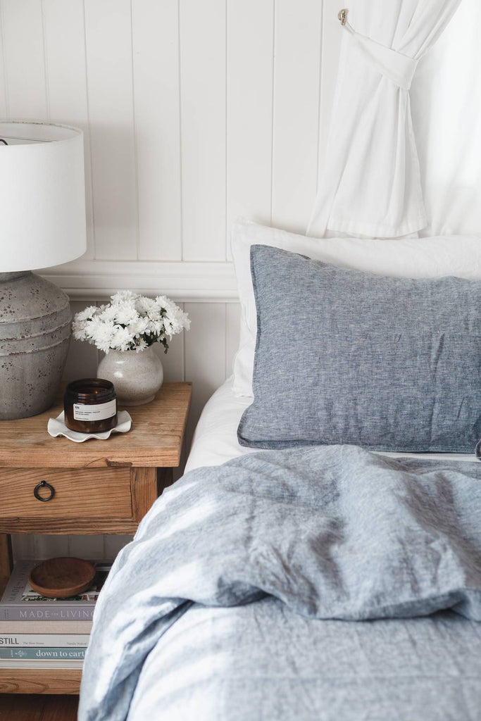 Linen Duvet Cover Set - Indigo - Salt Living