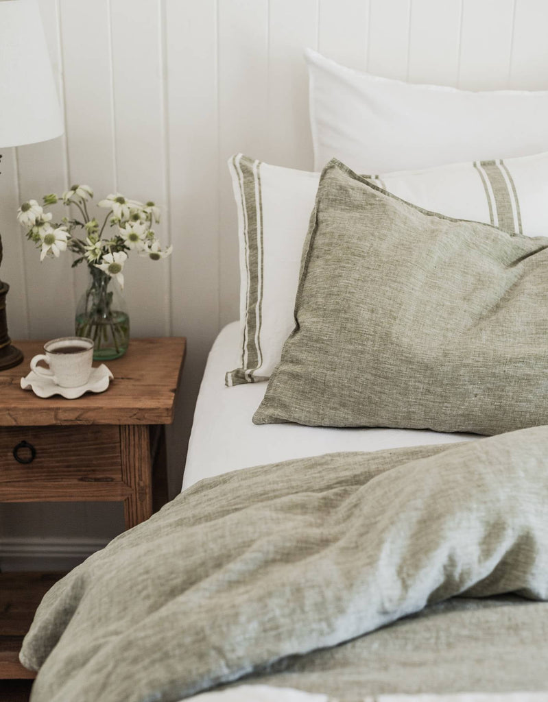 Linen Duvet Cover Set - Kelp - Salt Living