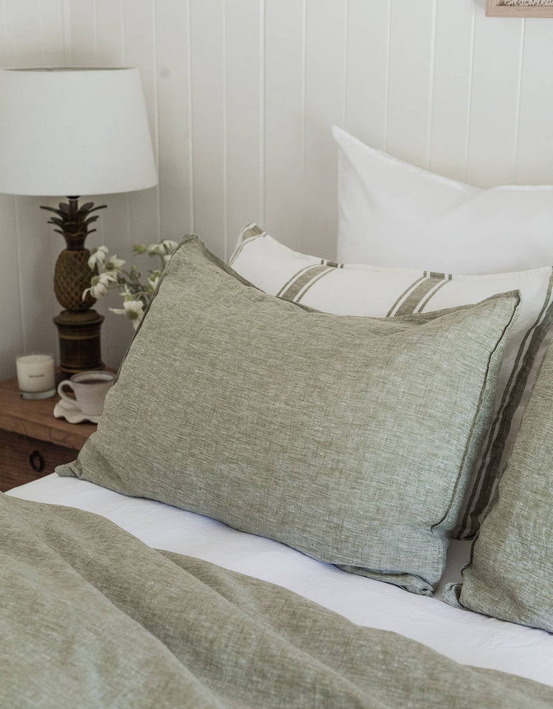 Linen Duvet Cover Set - Kelp - Salt Living