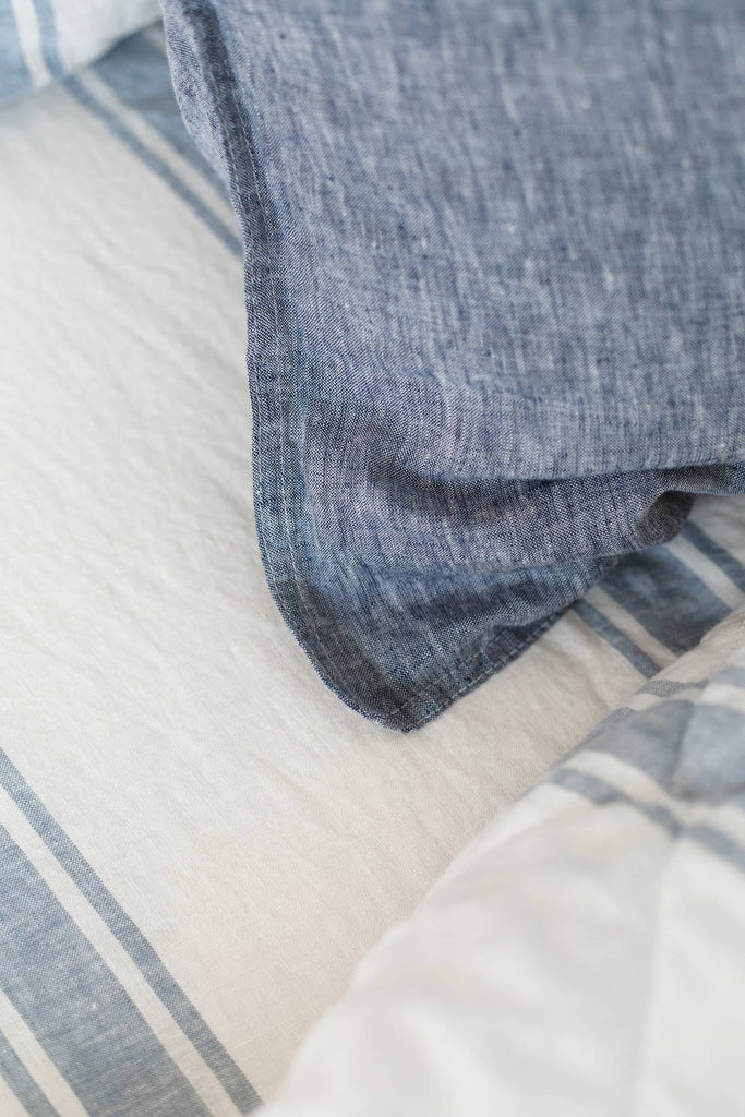 Linen Euro Pillowcase Set - Indigo - Salt Living