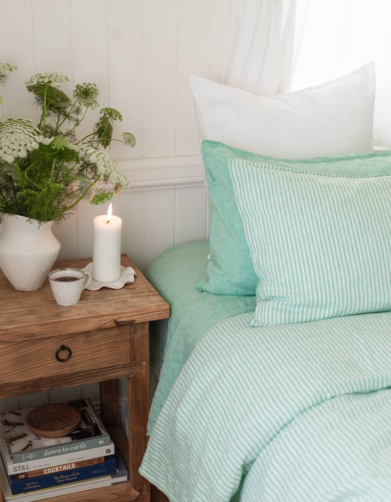 Linen European Pillowcases - White - Salt Living