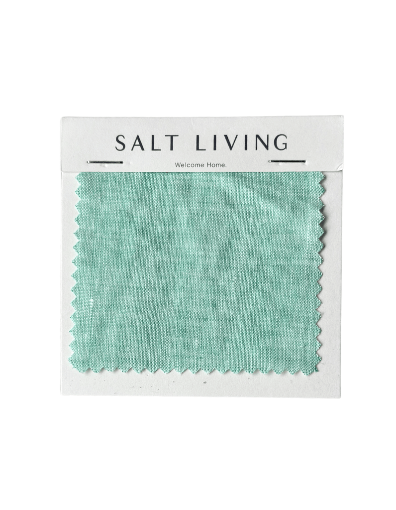 Linen Fabric Swatch - Sea Green - Salt Living