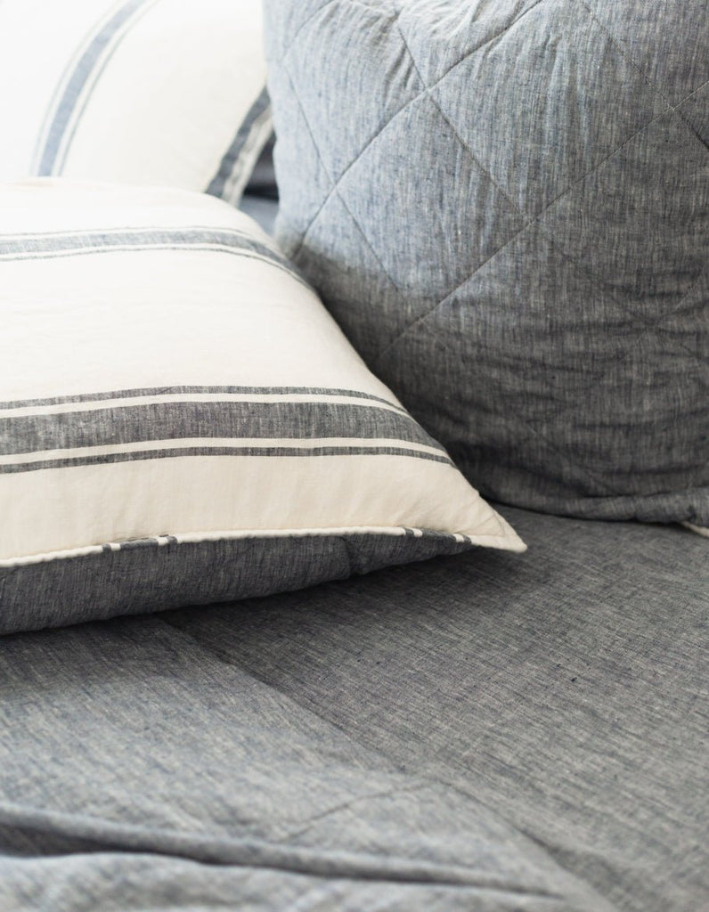 Linen Fitted Sheet - Indigo - Salt Living