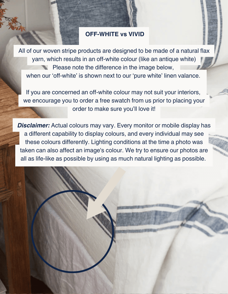 Linen Fitted Sheet - Indigo Ticking - Salt Living