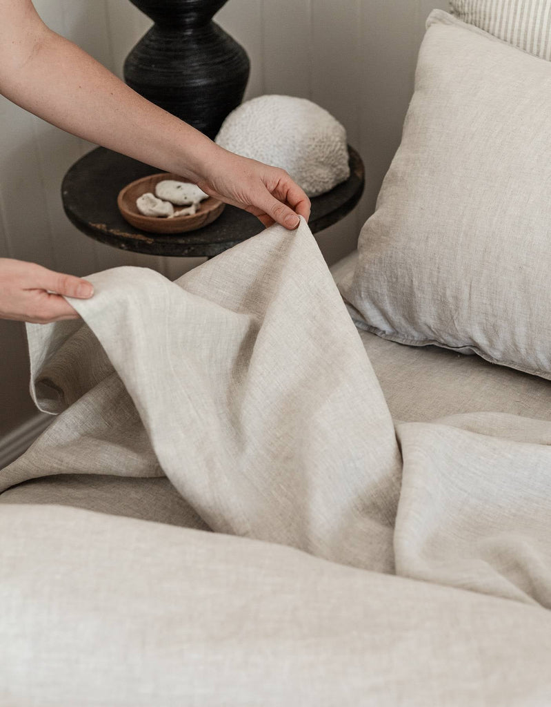 Linen Flat Sheet - Natural - Salt Living