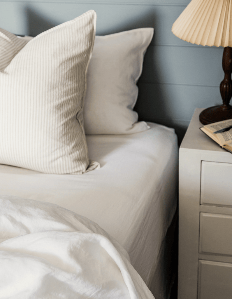 Linen Flat Sheet - White - Salt Living