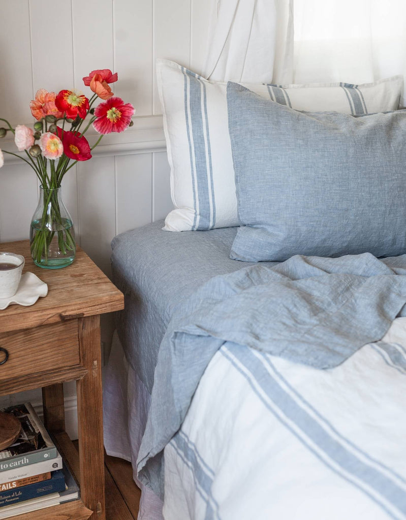 Linen Pillowcase Set - French Blue - Salt Living