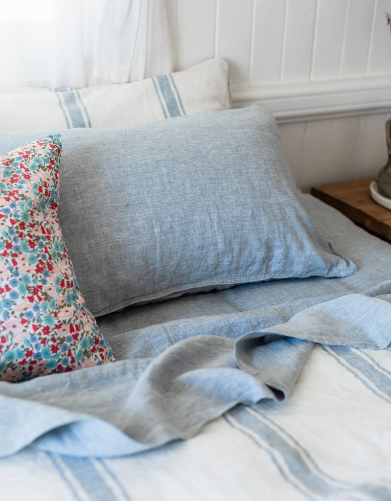 Linen Pillowcase Set - French Blue - Salt Living
