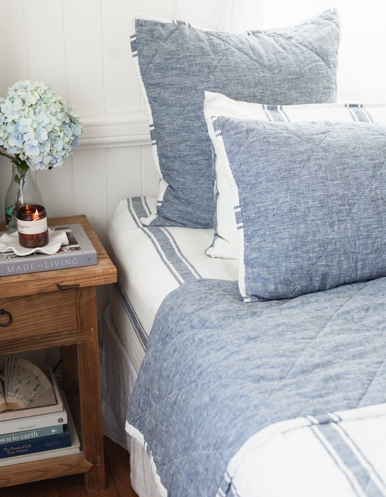 Linen Quilt - Indigo - Salt Living
