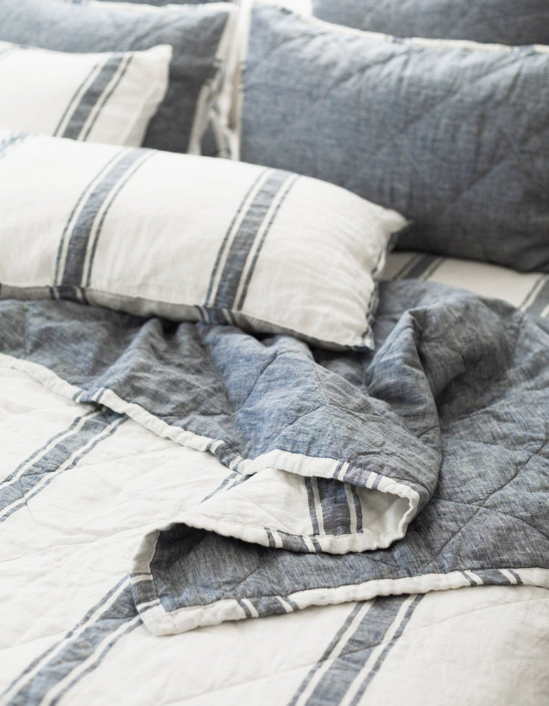 Linen Quilt - Indigo - Salt Living