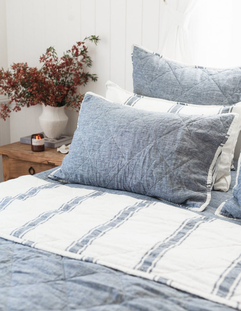 Linen Quilt - Indigo - Salt Living