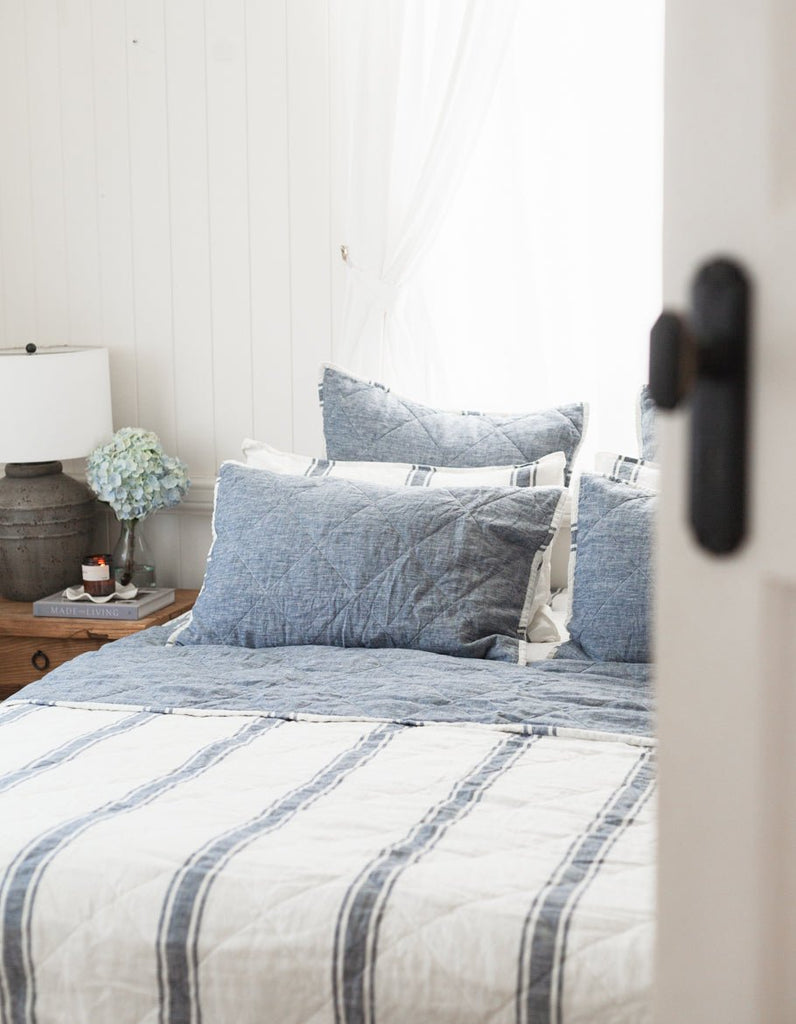 Linen Quilt - Indigo - Salt Living