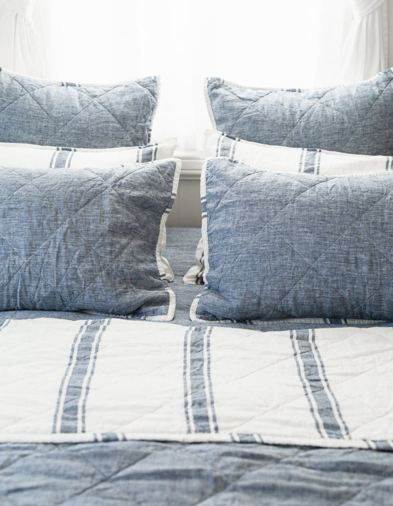 Linen Quilt - Indigo - Salt Living