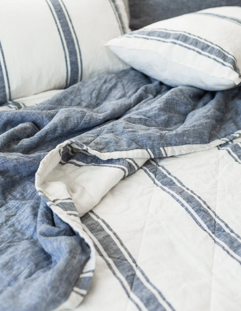 Linen Quilt - Indigo - Salt Living