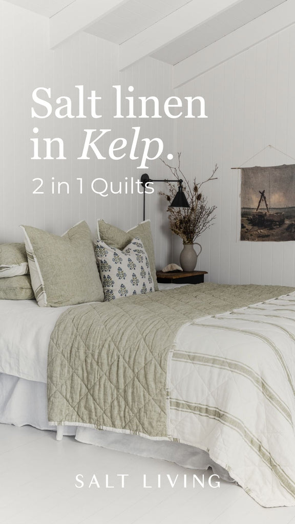 Linen Quilt - Kelp - Salt Living