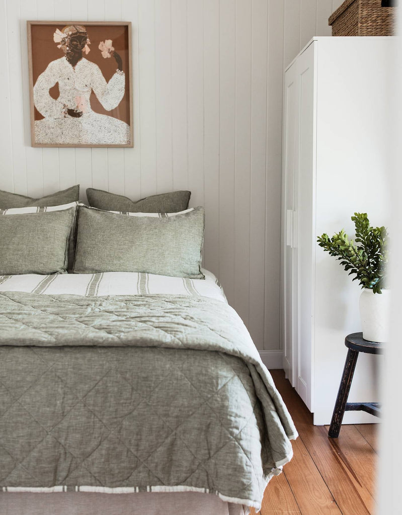 Linen Quilt - Kelp - Salt Living