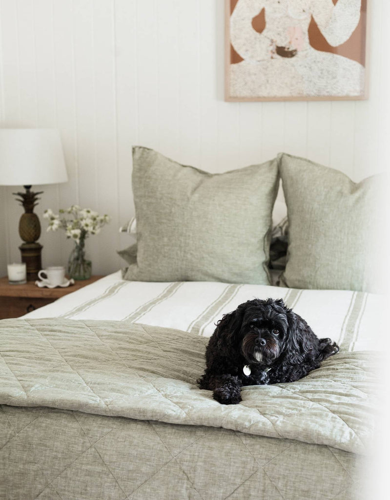 Linen Quilt - Kelp - Salt Living
