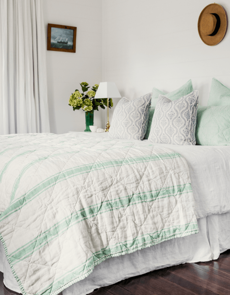 Linen Quilt - Sea Green - Salt Living