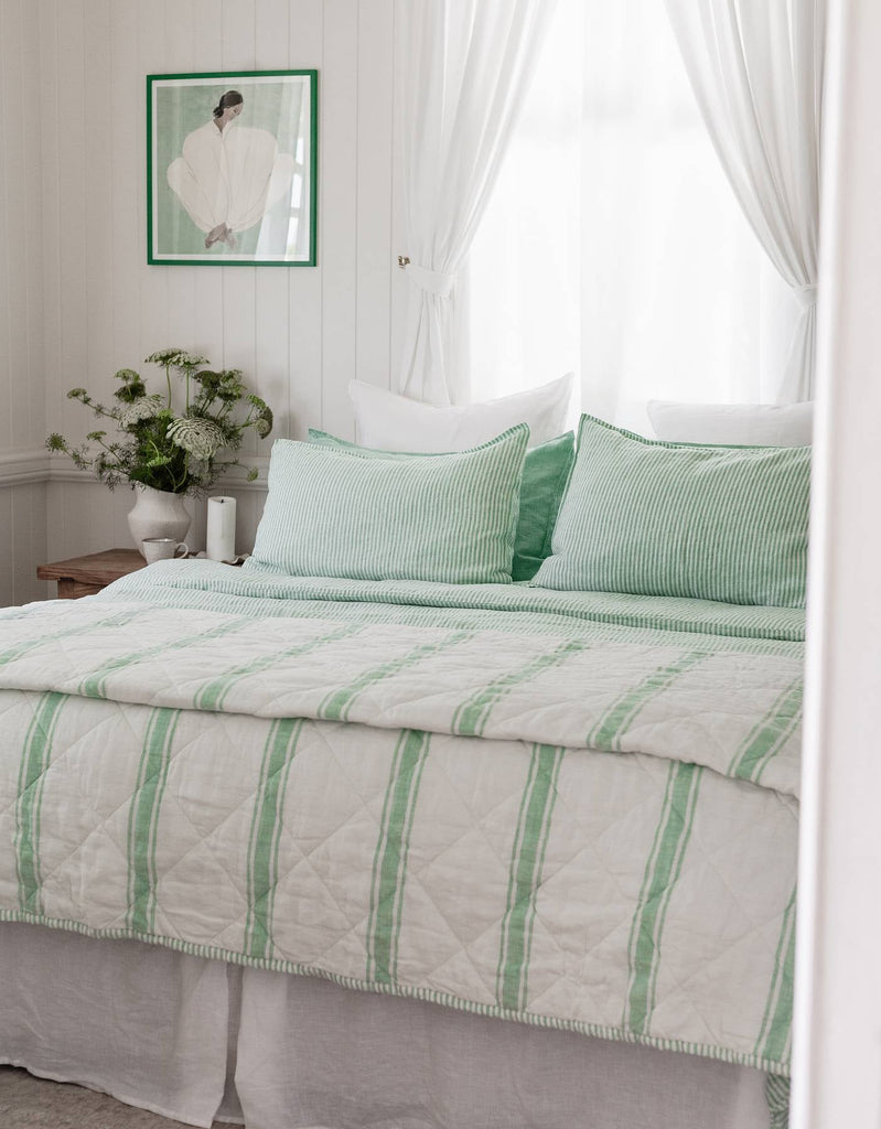 Linen Quilt - Sea Green - Salt Living