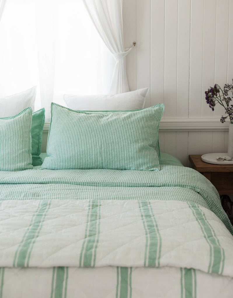 Linen Quilt - Sea Green - Salt Living