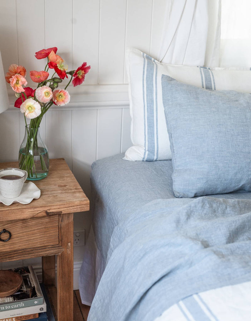 Linen Sheet Set - French Blue - Salt Living