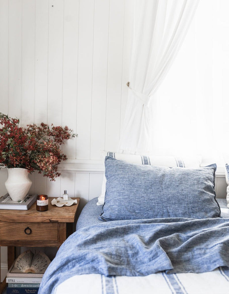 Linen Sheet Set - Indigo - Salt Living