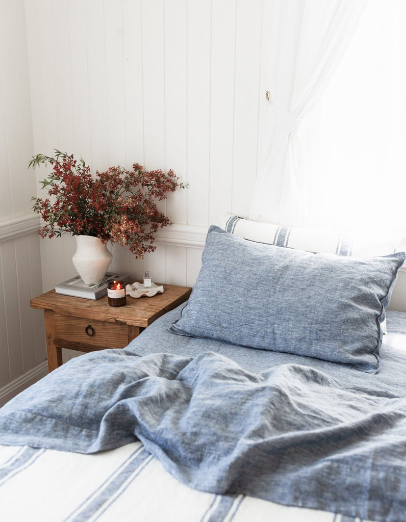 Linen Sheet Set - Indigo - Salt Living